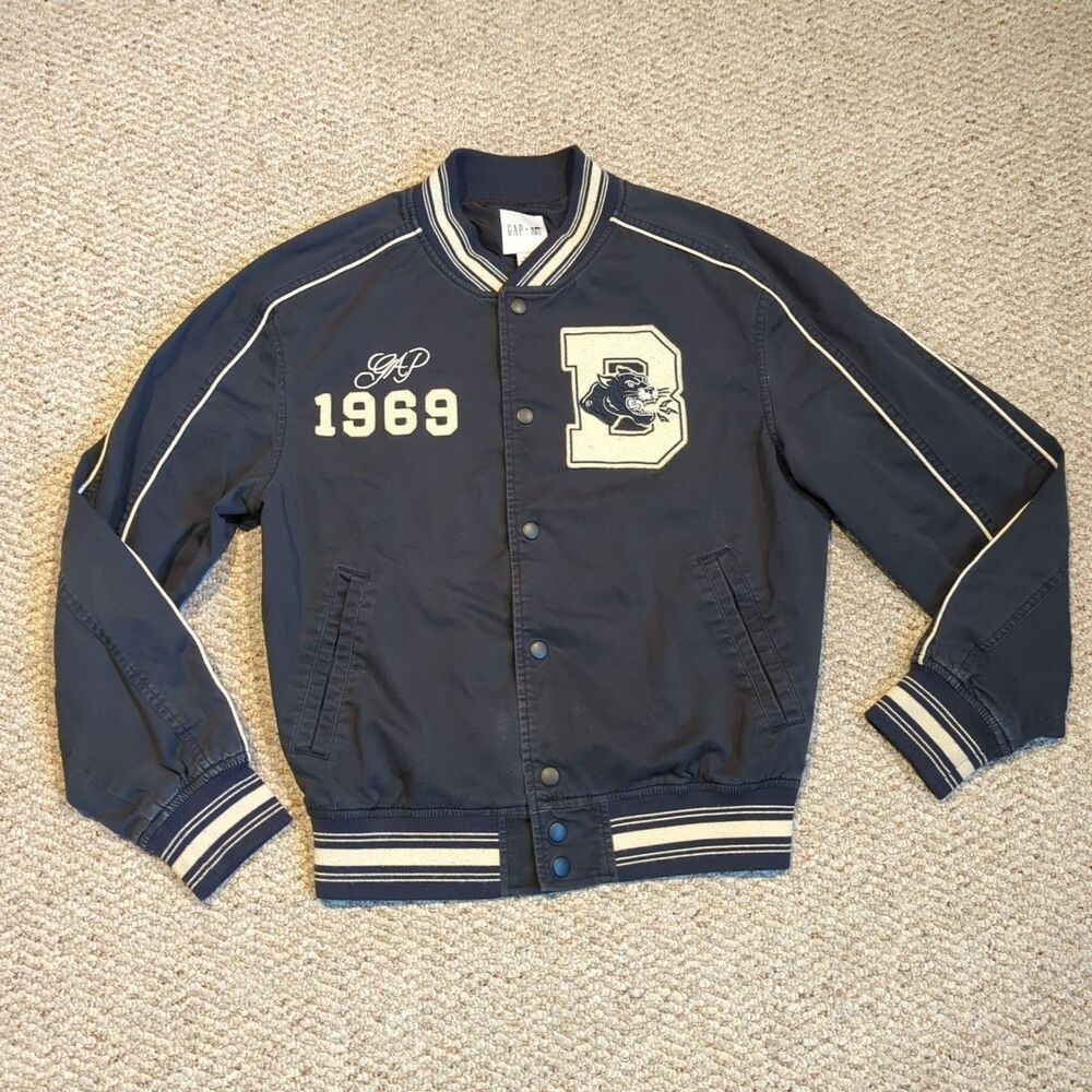 Gap x The Brooklyn Circus BKC Varsity Jacket Adult XS Black Button Student Power